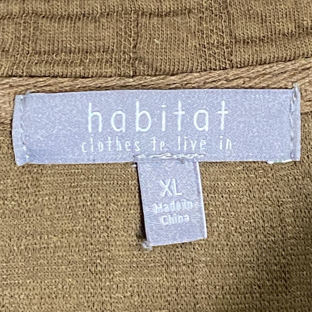 Habitat Jacket Womens XL Brown Cotton Textured Classy Boxy Modern Minimalist - Picture 7 of 13